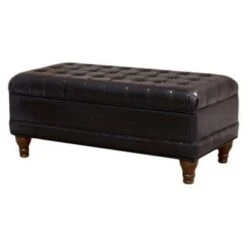 Deluxe Tufted Storage Bench Espresso - HomePop -Ottomans Official Shop unnamed file 7056