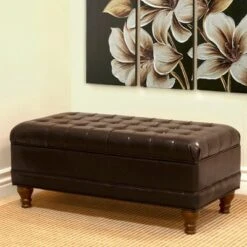 Deluxe Tufted Storage Bench Espresso - HomePop -Ottomans Official Shop unnamed file 7064