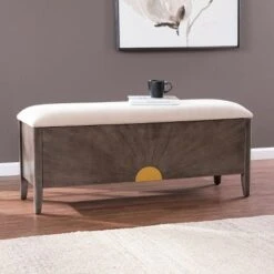 48.25" Latheg Storage Bench Light Brown/Gray - Aiden Lane -Ottomans Official Shop unnamed file 7066