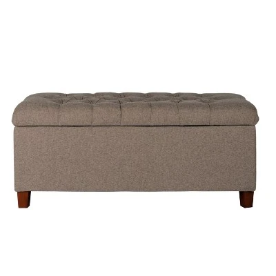 Tufted Storage Bench - HomePop Brown 5 Tufted Storage Bench - HomePop Brown - Image 3