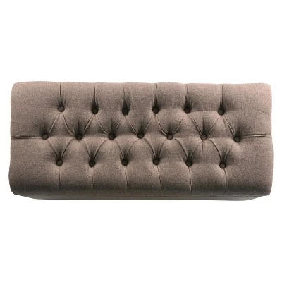 Tufted Storage Bench - HomePop Brown 6 Tufted Storage Bench - HomePop Brown - Image 4