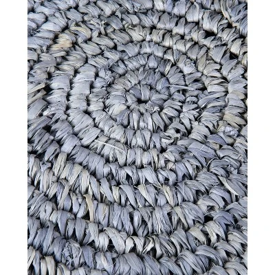 Sandbar Stool with Rafia Cushion Blue/Tan - East at Main 5 Sandbar Stool with Rafia Cushion Blue/Tan - East at Main - Image 3