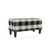 Large Decorative Storage Bench Black Plaid - HomePop 1 Large Decorative Storage Bench Black Plaid - HomePop -Ottomans Official Shop unnamed file 7107