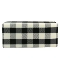 Large Decorative Storage Bench Black Plaid - HomePop -Ottomans Official Shop unnamed file 7110