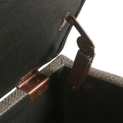 Homepop 48" Macalester Tufted Storage Bench Brown Faux Leather 7 Homepop 48" Macalester Tufted Storage Bench Brown Faux Leather - Image 5