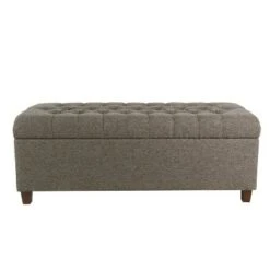 Homepop 48" Macalester Tufted Storage Bench Brown Faux Leather 20 Homepop 48" Macalester Tufted Storage Bench Brown Faux Leather -Ottomans Official Shop unnamed file 7145