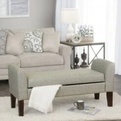 Tara Storage Bench Settee Gray - HomePop -Ottomans Official Shop unnamed file 7151