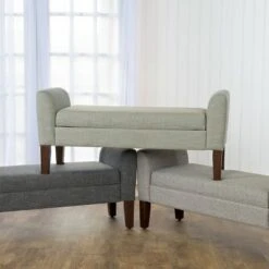 Tara Storage Bench Settee Gray - HomePop -Ottomans Official Shop unnamed file 7152