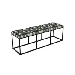Draper Bench with Button Tufting - Homepop Black -Ottomans Official Shop unnamed file 716
