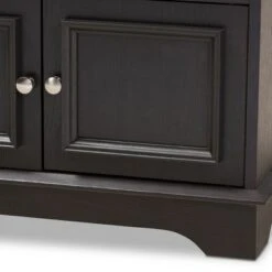 Mason Modern And Contemporary Wood 2 Drawer Shoe Storage Bench Dark Brown - Baxton Studio -Ottomans Official Shop unnamed file 7171