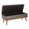 Katheryn Bonded Leather Storage Bench Pewter - OSP Home Furnishings -Ottomans Official Shop unnamed file 7182
