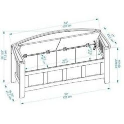 Aria Storage Bench Brown - Linon -Ottomans Official Shop unnamed file 7206