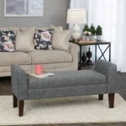 Tara Storage Bench Settee Heathered Gray - HomePop -Ottomans Official Shop unnamed file 7217
