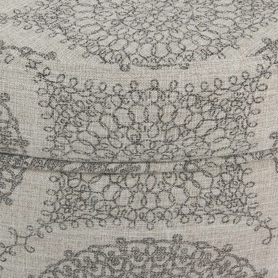 Round Storage Otttoman - HomePop Gray 6 Round Storage Otttoman - HomePop Gray - Image 4