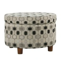 Round Storage Otttoman - HomePop Gray 22 Round Storage Otttoman - HomePop Gray -Ottomans Official Shop unnamed file 7250