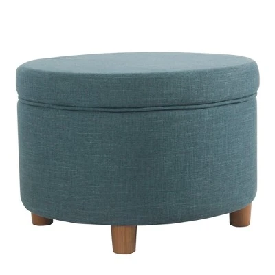 Round Storage Otttoman - HomePop Gray 13 Round Storage Otttoman - HomePop Gray - Image 11