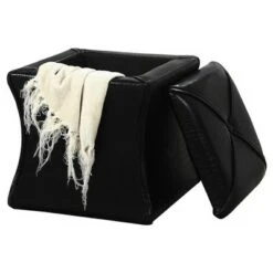 Storage Ottoman 17.5" - Black - Ore International