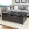 Antonio Double Storage Ottoman - Black Bonded Leather - Corliving -Ottomans Official Shop unnamed file 7271