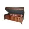 Cushion Storage Wooden Bench Brown - Ore International