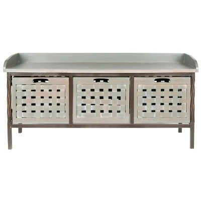 Issac Storage Bench - Safavieh Ash 7 Issac Storage Bench - Safavieh Ash - Image 5