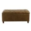Ainsley Button Tufted Storage Bench Faux Leather Light Brown - HomePop -Ottomans Official Shop unnamed file 7312