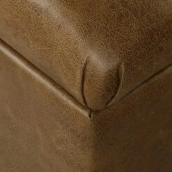 Ainsley Button Tufted Storage Bench Faux Leather Light Brown - HomePop -Ottomans Official Shop unnamed file 7317