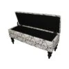 Modern Floral Storage Bench Black - Ore International -Ottomans Official Shop unnamed file 7329