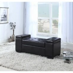 Open Storage Bench Dark Brown - Ore International