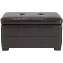Maiden Small Tufted Storage Bench - Safavieh Black -Ottomans Official Shop unnamed file 7347