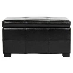 Maiden Small Tufted Storage Bench - Safavieh Black -Ottomans Official Shop unnamed file 7348
