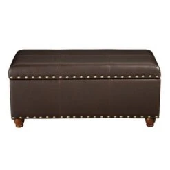 Storage Cocktail Bench Brown - HomePop 12 Storage Cocktail Bench Brown - HomePop -Ottomans Official Shop unnamed file 7376