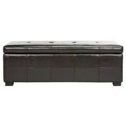 Maiden Large Tufted Storage Bench - Safavieh Taupe -Ottomans Official Shop unnamed file 7421
