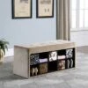 Velour Multi - Purpose Storage Bench - Ore International Beige