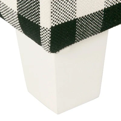 Storage Bench Black Plaid - HomePop 9 Storage Bench Black Plaid - HomePop - Image 7
