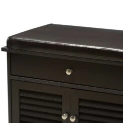 Leo Modern And Contemporary Wood 2 Drawer Shoe Storage Bench Dark Brown - Baxton Studio 15 Leo Modern And Contemporary Wood 2 Drawer Shoe Storage Bench Dark Brown - Baxton Studio -Ottomans Official Shop unnamed file 7498