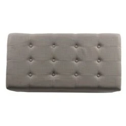 Large Tufted Storage Bench - HomePop Textured Gray -Ottomans Official Shop unnamed file 7515