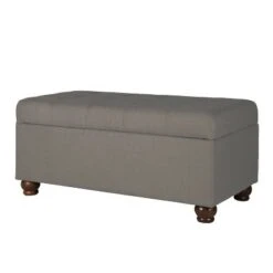 Large Tufted Storage Bench - HomePop Textured Gray -Ottomans Official Shop unnamed file 7521