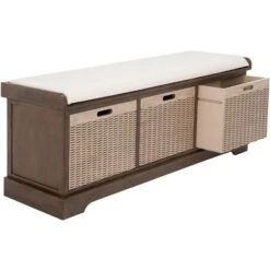 Landers 3 Drawer/Cusion Storage Bench - Safavieh 14 Landers 3 Drawer/Cusion Storage Bench - Safavieh -Ottomans Official Shop unnamed file 7539