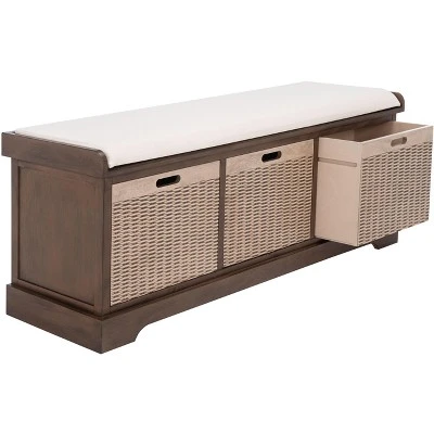 Landers 3 Drawer/Cusion Storage Bench - Safavieh 5 Landers 3 Drawer/Cusion Storage Bench - Safavieh - Image 3