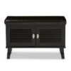 Sheffield Modern and Contemporary 2 - Door Wood Entryway Storage Cushioned Bench Shoe Rack Cabinet Organizer - Dark Brown - Baxton Studio 2 Sheffield Modern and Contemporary 2 - Door Wood Entryway Storage Cushioned Bench Shoe Rack Cabinet Organizer - Dark Brown - Baxton Studio -Ottomans Official Shop unnamed file 7552
