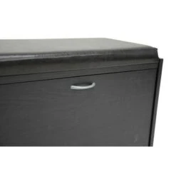 Espresso Finished Shoe Rack Storage Bench Dark Brown - Baxton Studio