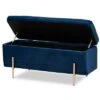 Rockwell Velvet Metal Storage Bench - Baxton Studio Blue/gold -Ottomans Official Shop unnamed file 7572