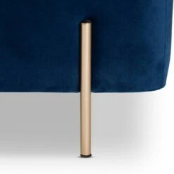 Rockwell Velvet Metal Storage Bench - Baxton Studio Blue/gold -Ottomans Official Shop unnamed file 7576