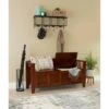 Split Seat Storage Bench Walnut - Linon -Ottomans Official Shop unnamed file 7585