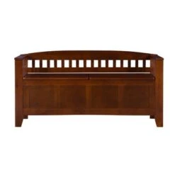 Split Seat Storage Bench Walnut - Linon -Ottomans Official Shop unnamed file 7587