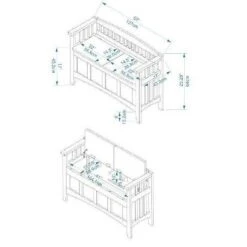 Split Seat Storage Bench Walnut - Linon -Ottomans Official Shop unnamed file 7597