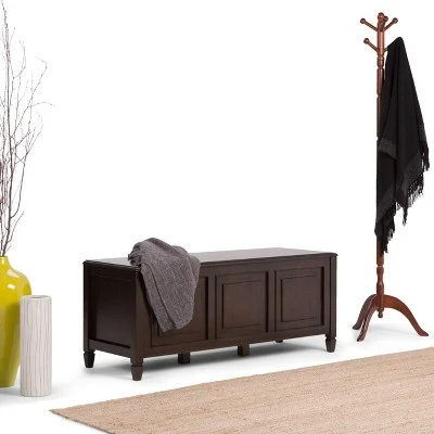 Hampshire Storage Bench Trunk - Wyndenhall Natural Aged Brown 3 Hampshire Storage Bench Trunk - Wyndenhall Natural Aged Brown