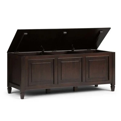 Hampshire Storage Bench Trunk - Wyndenhall Natural Aged Brown 4 Hampshire Storage Bench Trunk - Wyndenhall Natural Aged Brown - Image 2