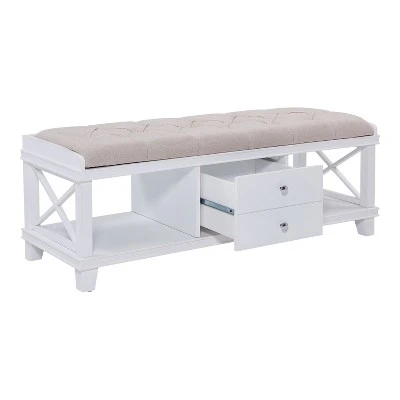 Wallis Upholstered Storage Bench White - Aiden Lane 3 Wallis Upholstered Storage Bench White - Aiden Lane