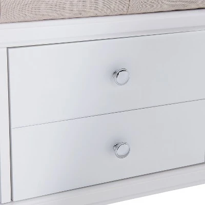 Wallis Upholstered Storage Bench White - Aiden Lane 6 Wallis Upholstered Storage Bench White - Aiden Lane - Image 4